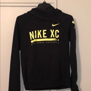 black and neon green nike nxr hoodie